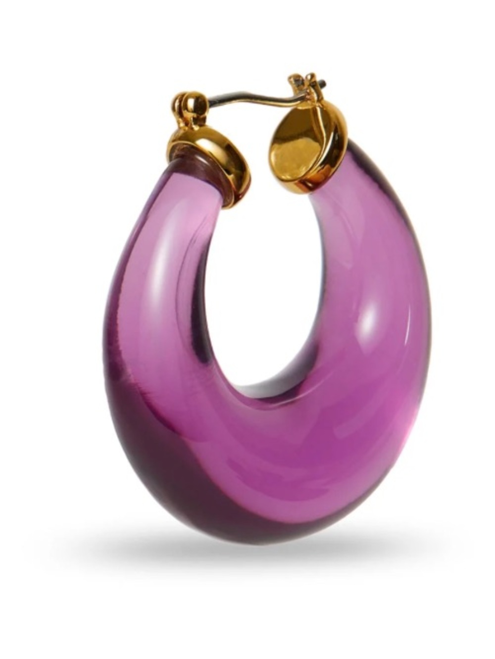 LELE SADOUGHI NWT AUTHENTIC AMETHYST BIRTHSTONE HOOP EARRINGS